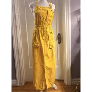 Truce Girls Yellow Overall Utility Dress Size XL 16